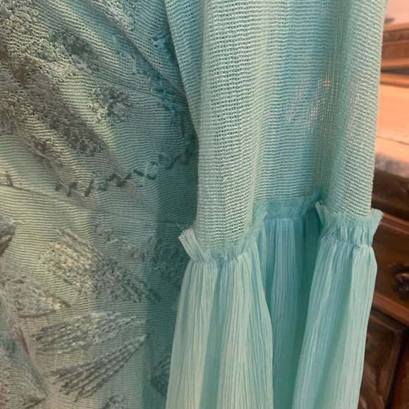 NWT $300 Free People Cleo Mini Dress Canton Size 10 Green Cocktail Open Back - Picture 11 of 16